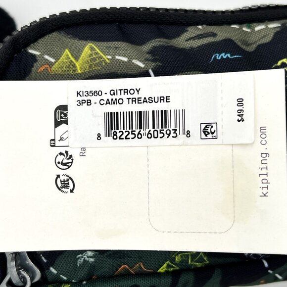 Kipling GITROY Large Pen Case Pouch, Camo Treasure - NEW - Picture 13 of 13